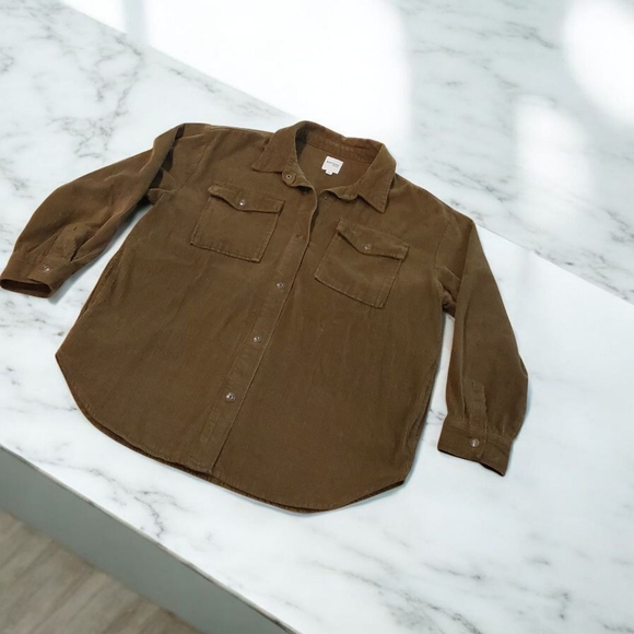 Kensie Other - Kensie Jeans Green Button Down Corduroy Over Shirt Jacket Mens Size L